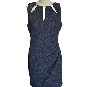 Eliza J Sleeveless Lined Zip Up Black Dress. Size 6